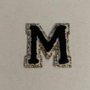 Very old stoney clover lane glitter varsity letter m patch
